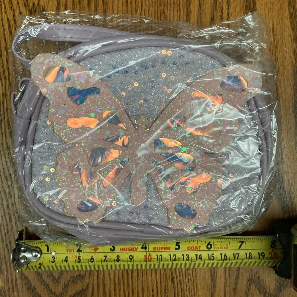💜🦋💜Purple Glitter Butterfly Crossbody Bag ✨NEW✨